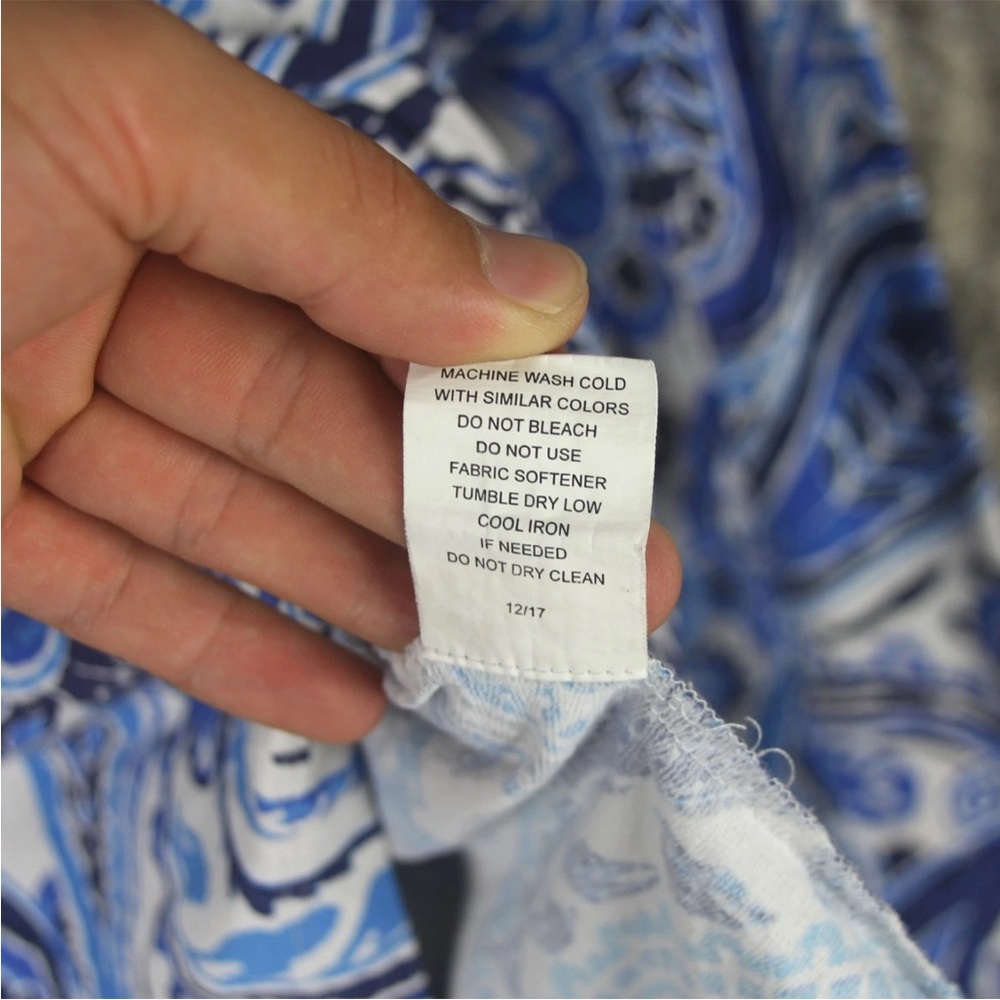 IBKUL UPF 50 Mock Neck Pullover Womens S Blue Paisley Golf Performance 1/4 Zip - Picture 8 of 12